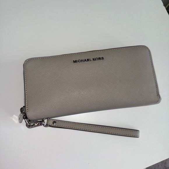 Michael Kors Taupe Wristlet Clutch - Picture 1 of 5